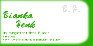 bianka henk business card